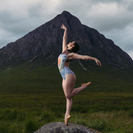 Drew Forsyth – symmetrical composition of a dancer on a rock